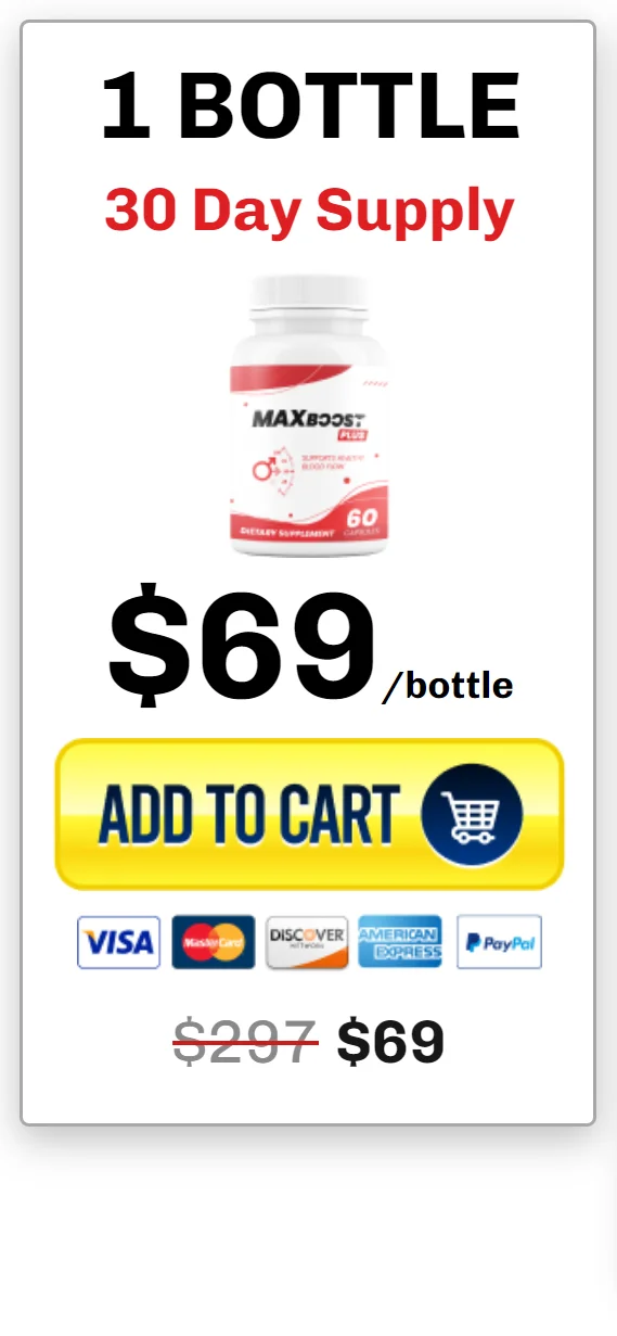 Max Boost Plus™ 1 bottle pricing